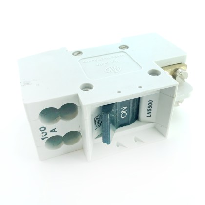 MK Electric LN5500 Black AC22A 100A 100 Amp 2 Double Pole Isolator Main Switch Disconnector